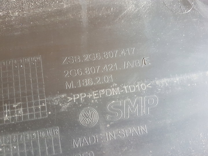 фото №10, Vw polo vi бампер зад задній lp5l 2g6807421a