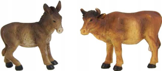 Vůl a Osel Stojící výška do 9,7 cm pro figurky 12-15 cm