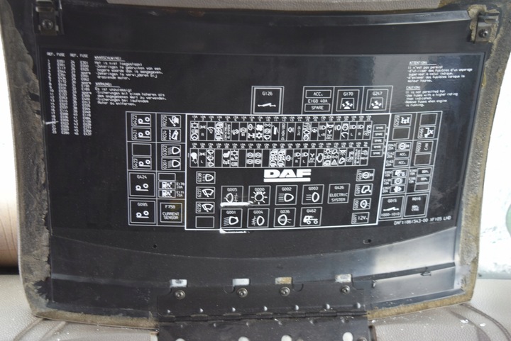 Даф 105 схема расположения предохранителей