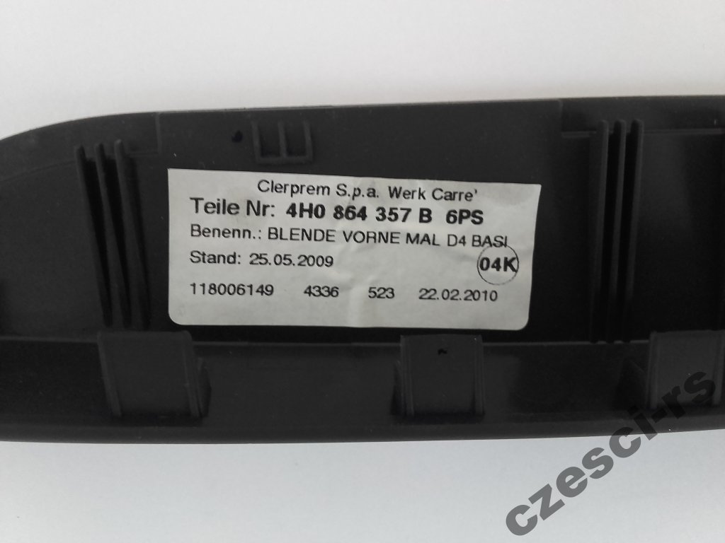 фото №2, Рамка бардачка audi a8 d4 4h0864357b