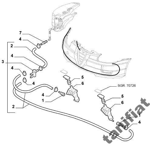 Alfa romeo gt кронштейн омывателя  фара правый Доставка