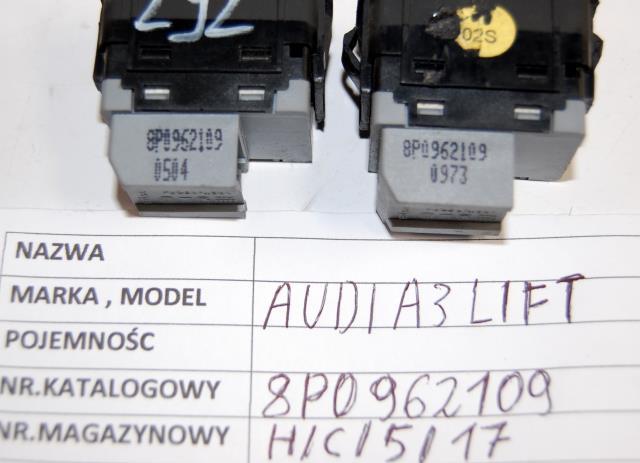 фото №4, Кнопка сигналізація audi a3 8p 8p0962109