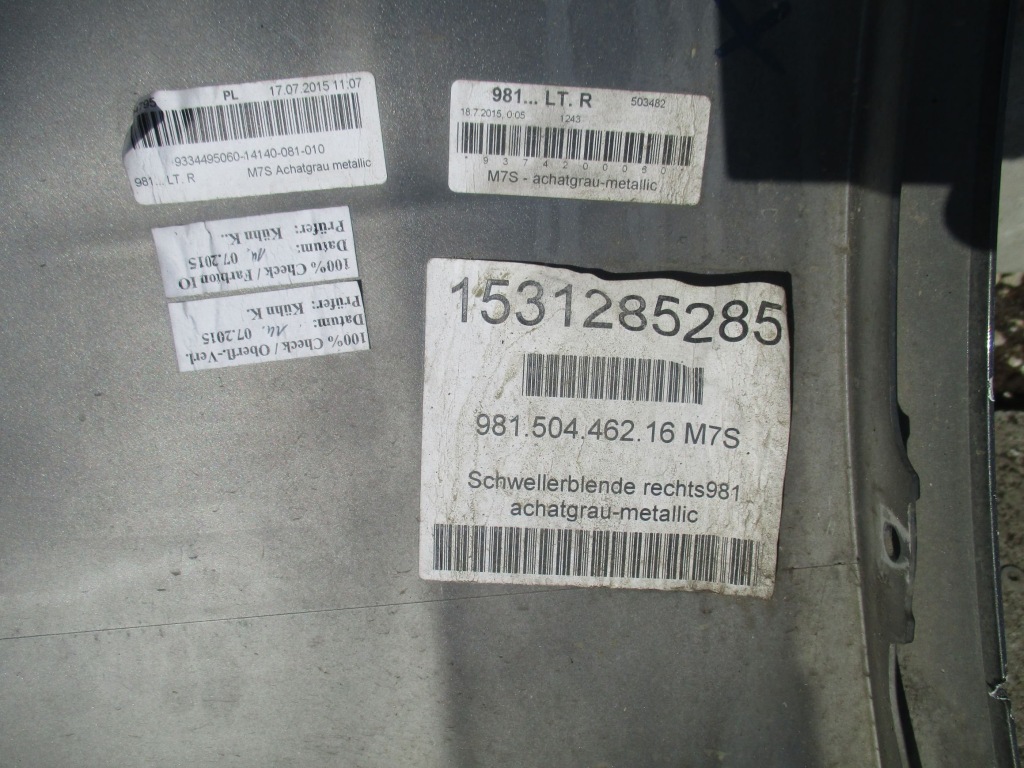 фото №7, Поріг молдинг поріг porsche 981 11- cayman boxster