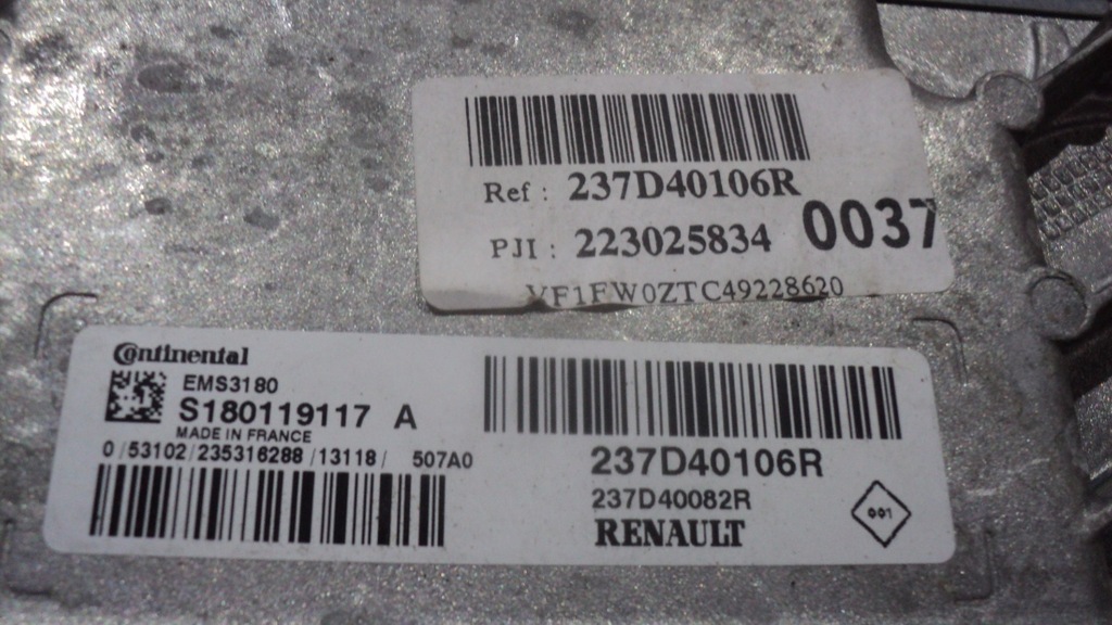 фото №4, Бортовой компьютер блок управления 237d40106r ze kangoo iii 14r eu