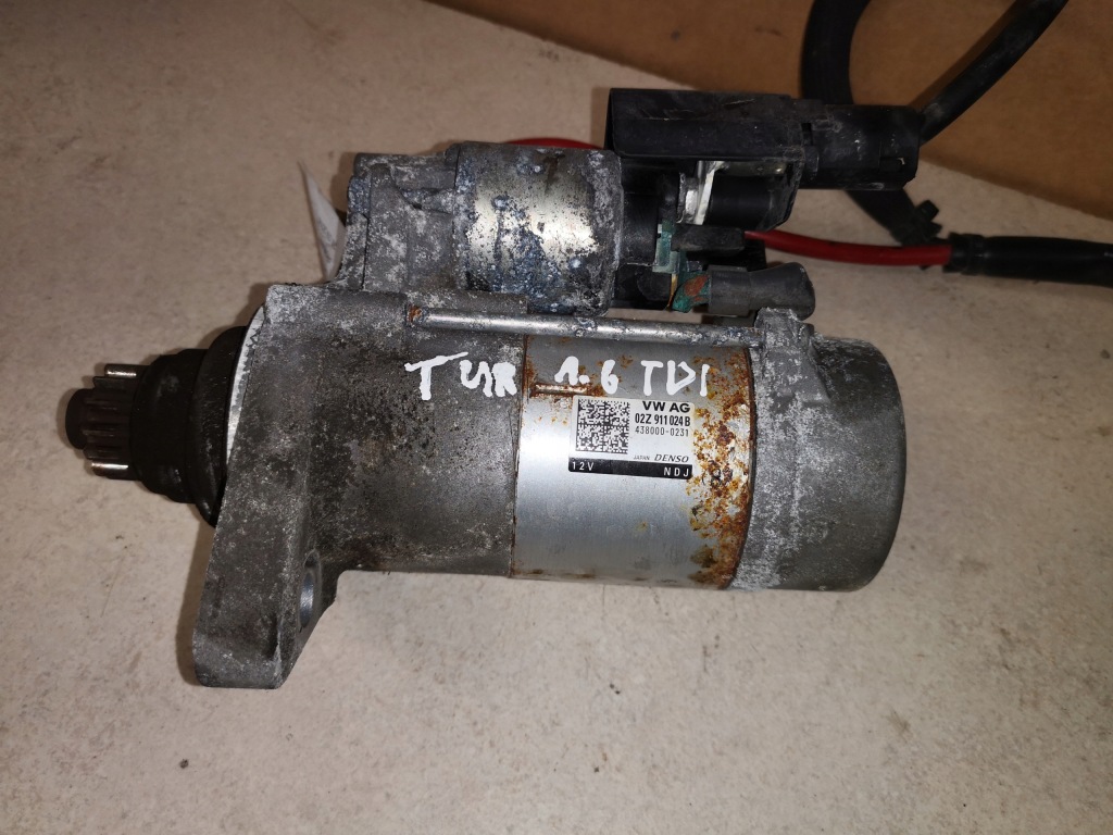 фото №1, Vw touran 2017 r 1.6 tdi стартер 02z911024b