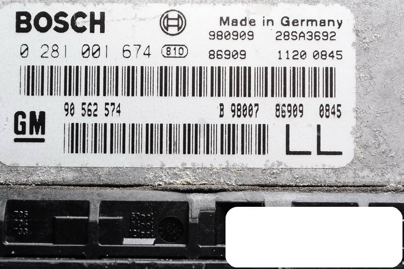 фото №6, Бортовий комп'ютер opel astra 0281001674 90562574