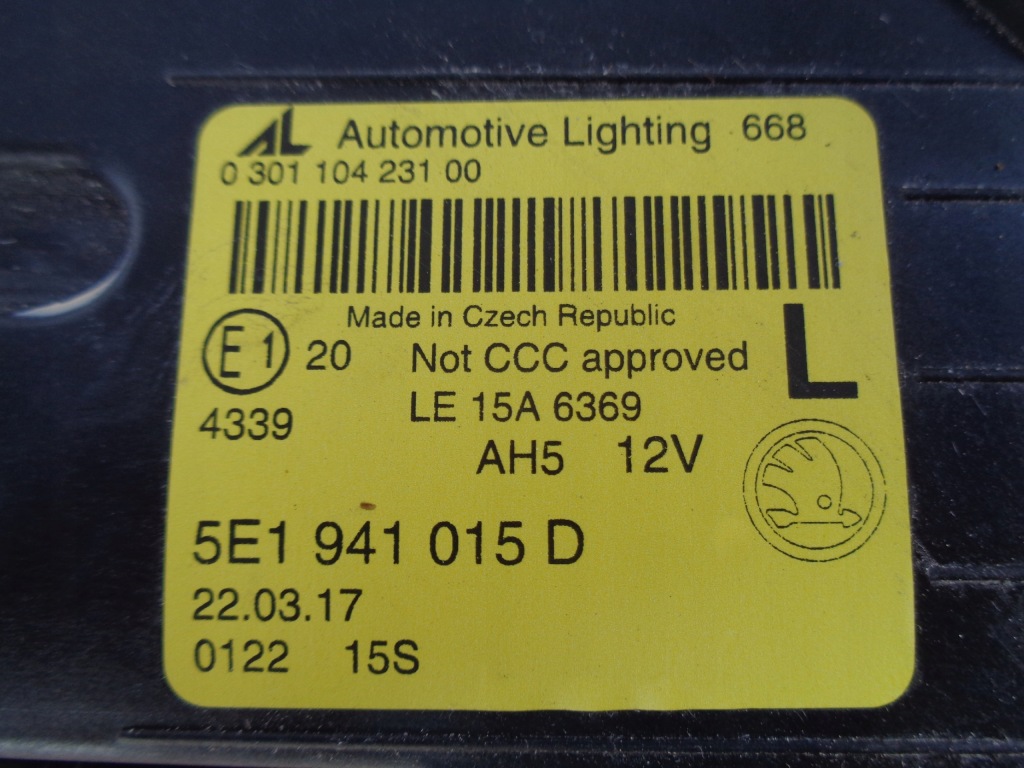 Skoda octavia 3 3 5e рестайлинг  16- full led левая фара 5e1941015d Недорого