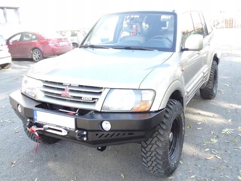 фото №7, Mitsubishi pajero 3 бампер перед свет набор