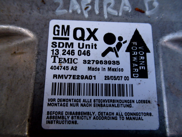 фото №9, Zafira b ii подушка подушка безопасности водителя пассажира