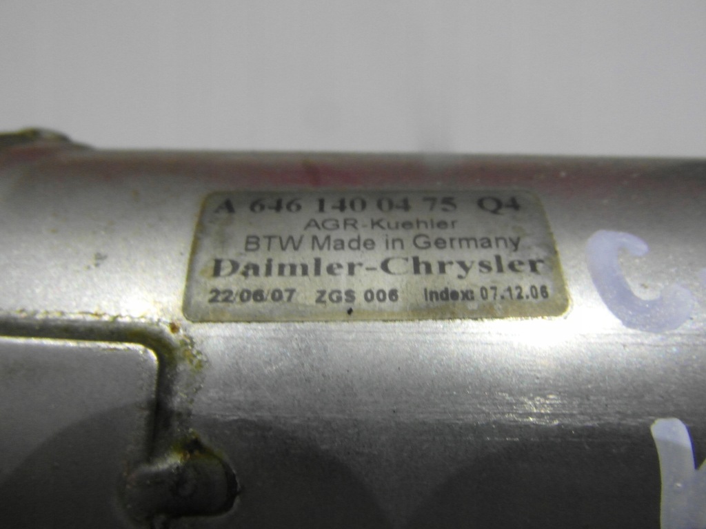 фото №5, Радіатор вихлопних газів mercedes c-klasa w204 2.2 cdi