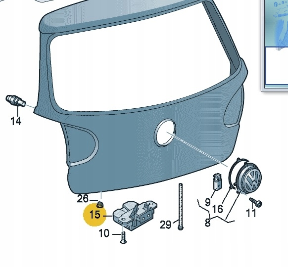 фото №12, Замок центральный багажника seat leon altea toledo