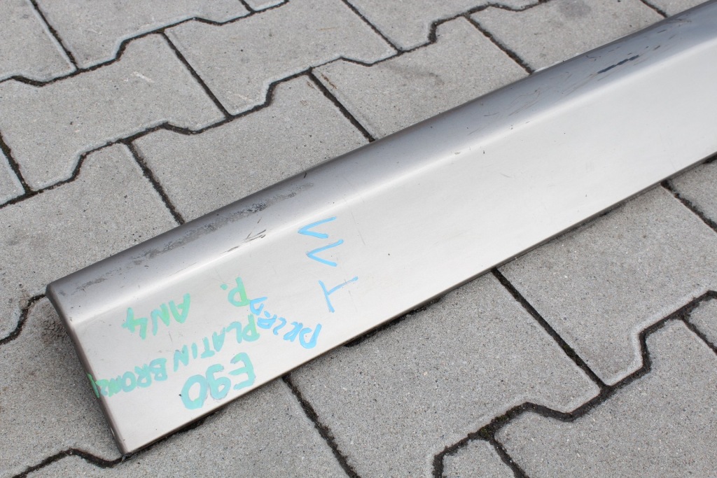 фото №2, E90 przed lift молдинг порог правая platinbronze