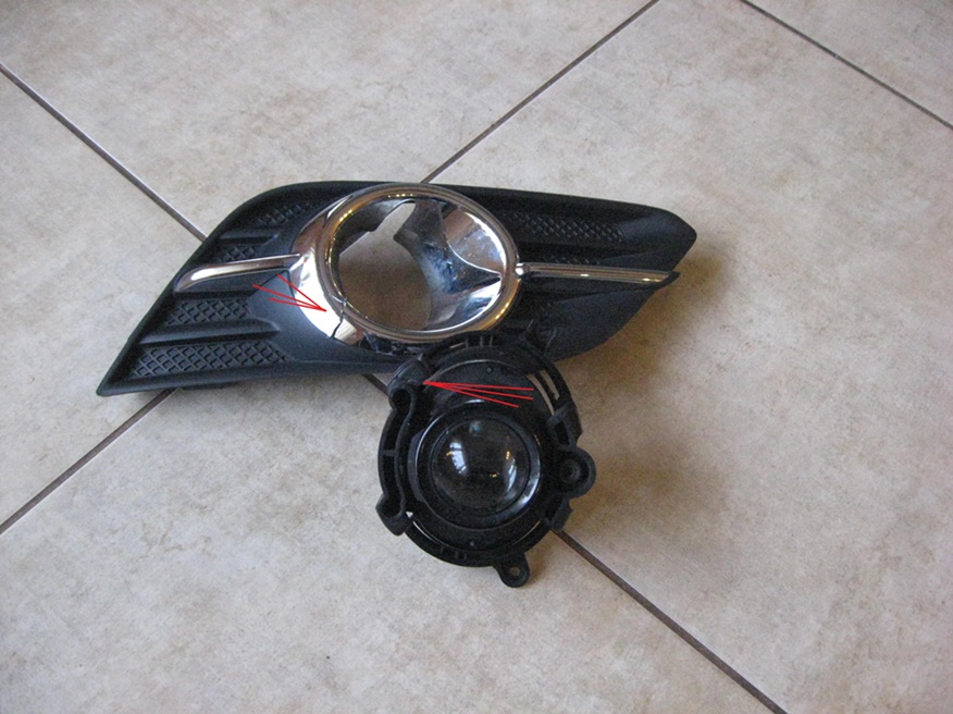 фото №1, Правый противотуманная фара - рамка - решётка - opel mokka !!!